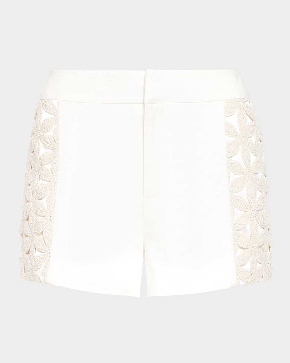 Erica Floral Crochet Shorts